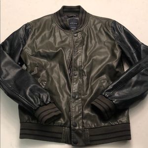 Zara faux leather bomber jacket